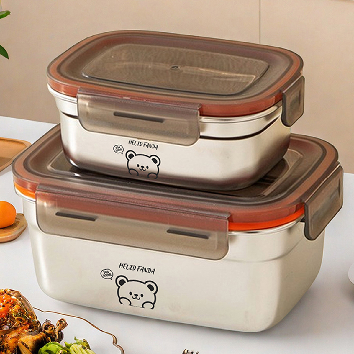 Food Storage Box Stainless Steel - Refrigerator Sealed Preservation Box 304 Stainless