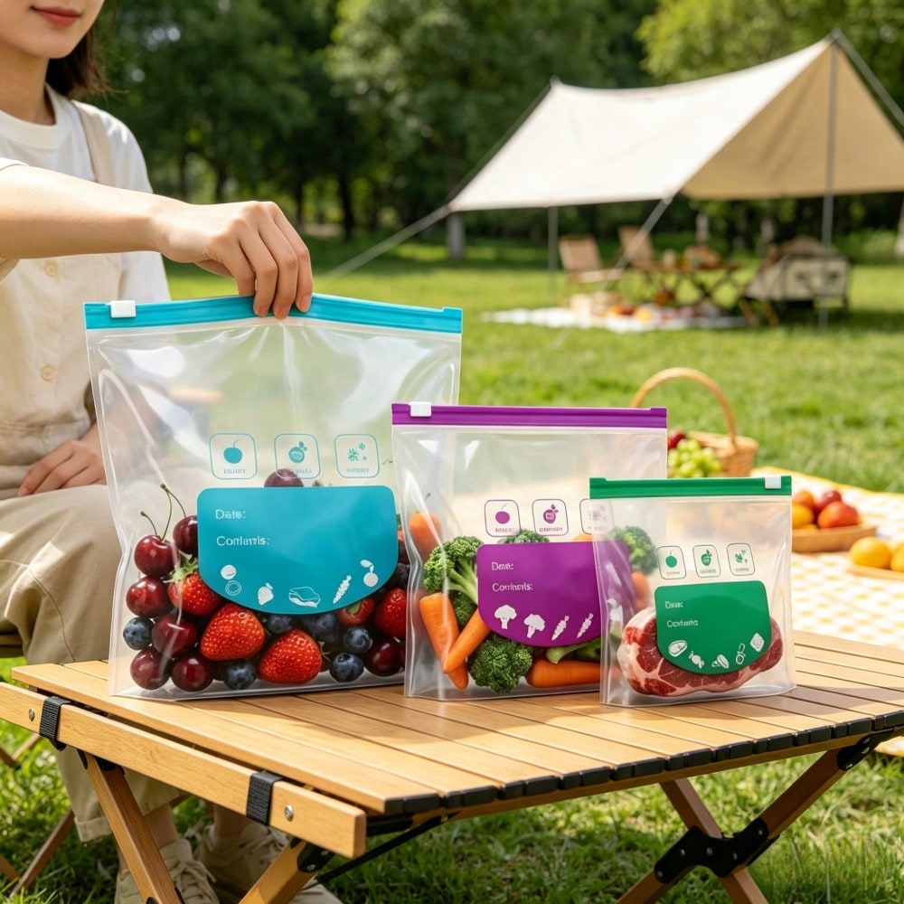 Food Storage Zipper - 3 Color Zipper Food Storage Bags