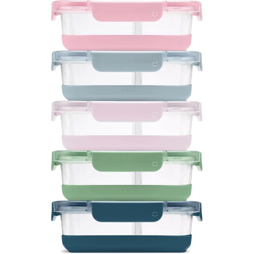 Glass Meal Prep Container - Refresh 3.4 Cup Divided Meal Prep