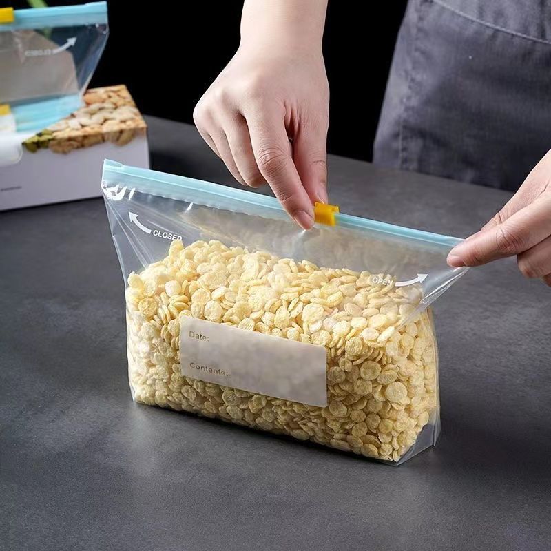 Food Storage Zipper - 15pcs Fresh‑Keeping Reusable Freezer Bags Leakproof