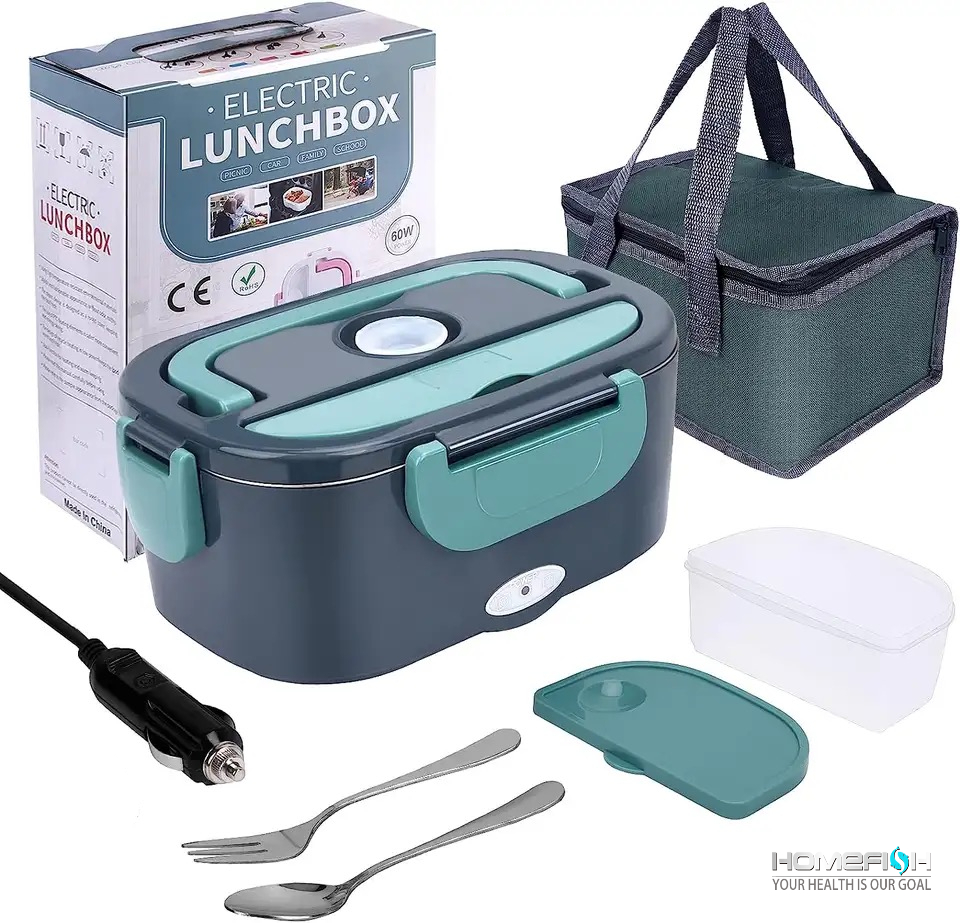 Portable Food Warmer - HOMEFISH 1.5 L 60W Electric Lunch