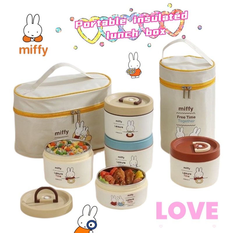 Stainless Lunch Box - Miffy Creative Simple Office Portable Durable