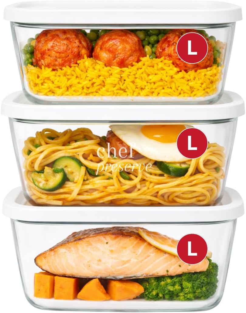 Glass Meal Prep Container - Vacuum Seal Glass Containers Set of