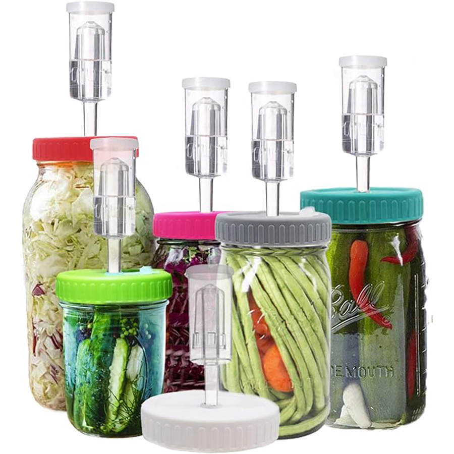 Mason Jar Wide Mouth - Fermentation Lids Plastic Fermenting Lid with