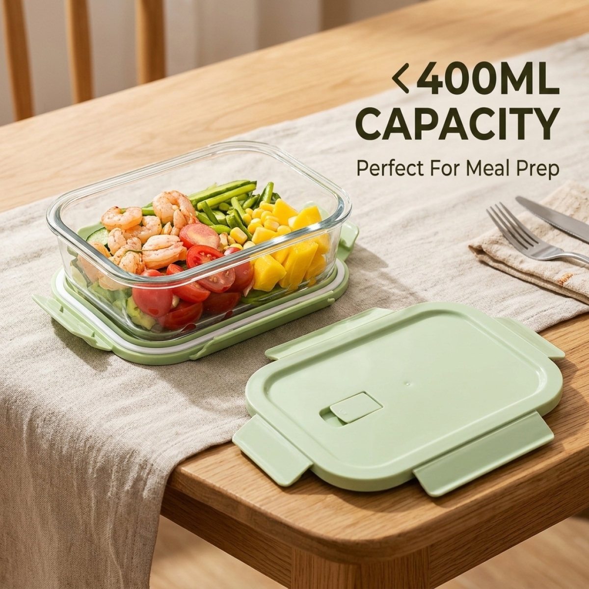 BPA-Free Green Glass Lunch Box - مراجعة Glass Meal Prep Container وسعره