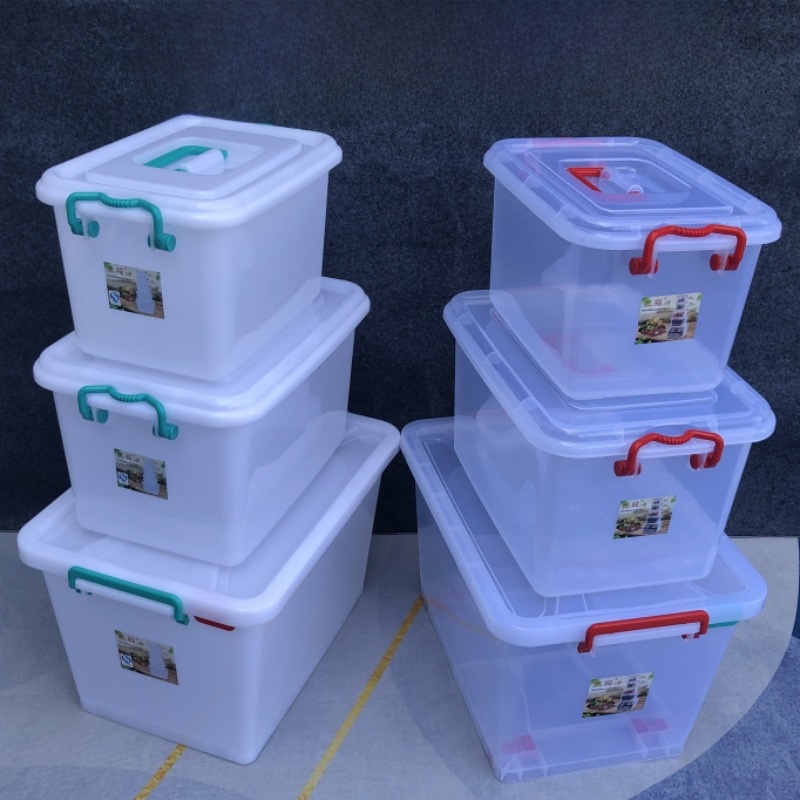 Thickened Plastic Storage Box  - مراجعة Food Storage With Wheels وسعره