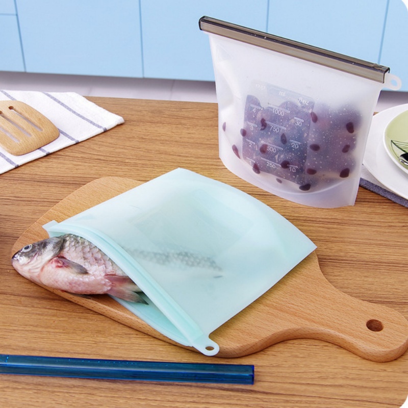 5pcs Silicone Food Storage Con - مراجعة Food Storage Silicone Bags وسعره