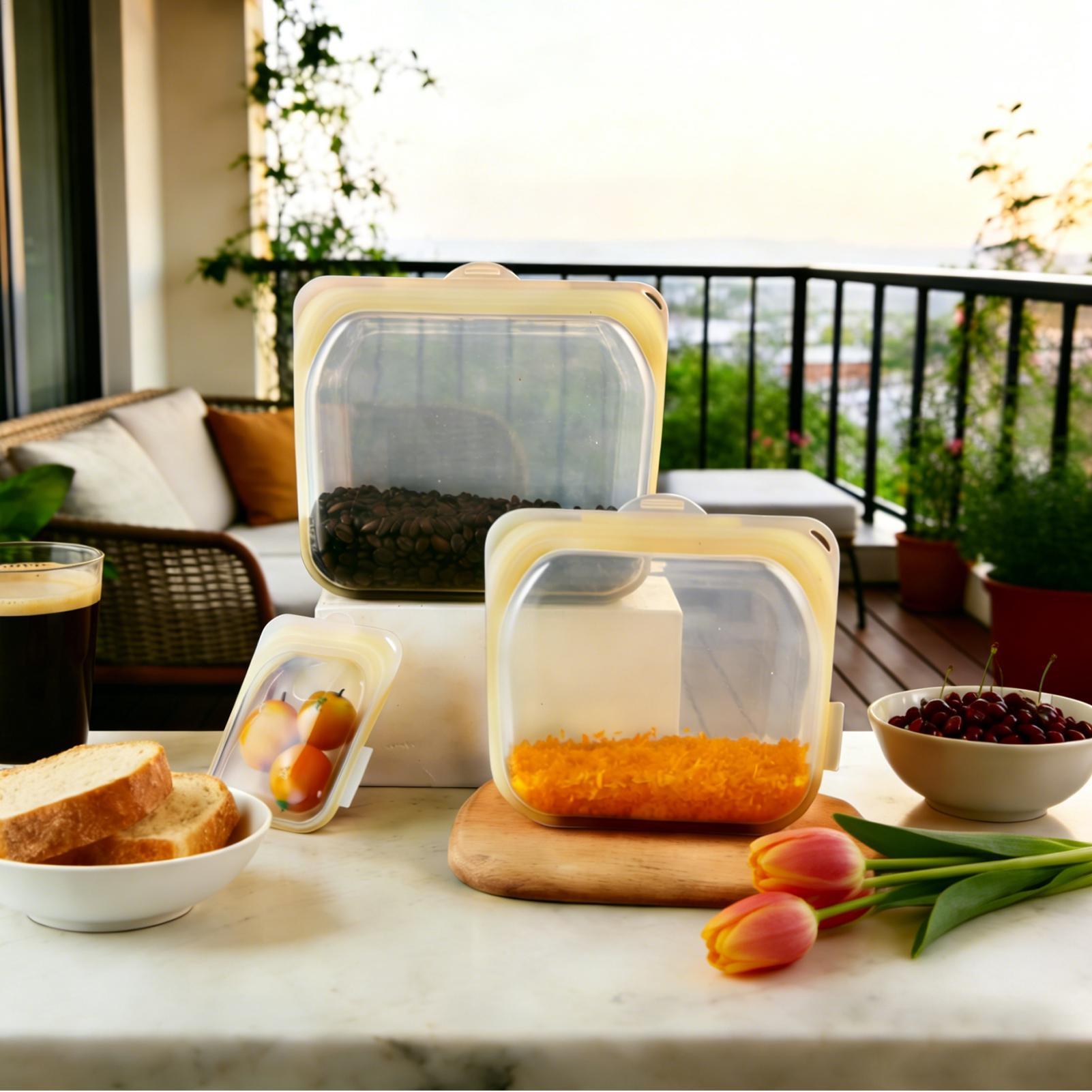 Reusable Freezer Bags 3 Pieces - مراجعة Food Storage Silicone Bags وسعره