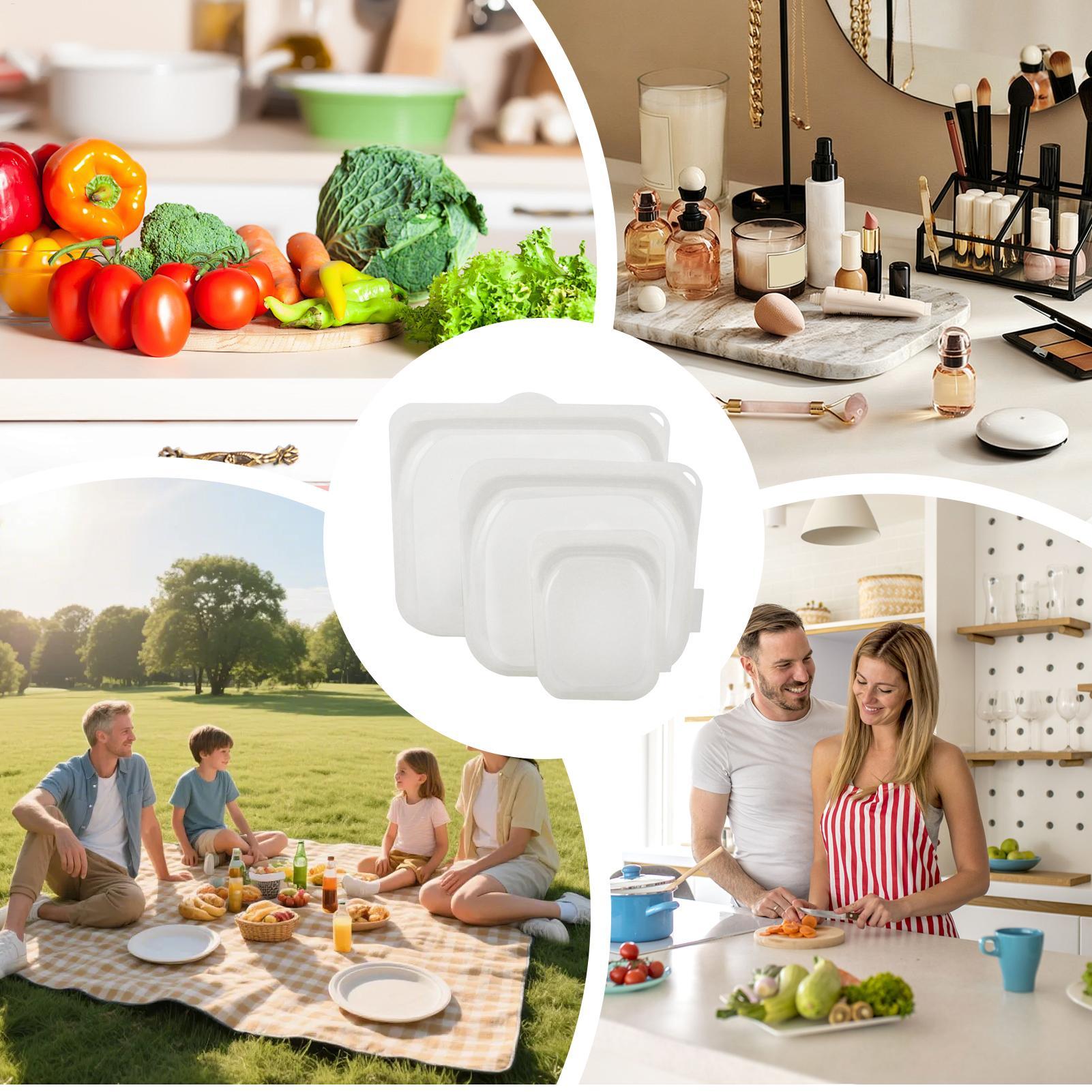 Reusable Freezer Bags 3 Pieces - مراجعة Food Storage Silicone Bags وسعره