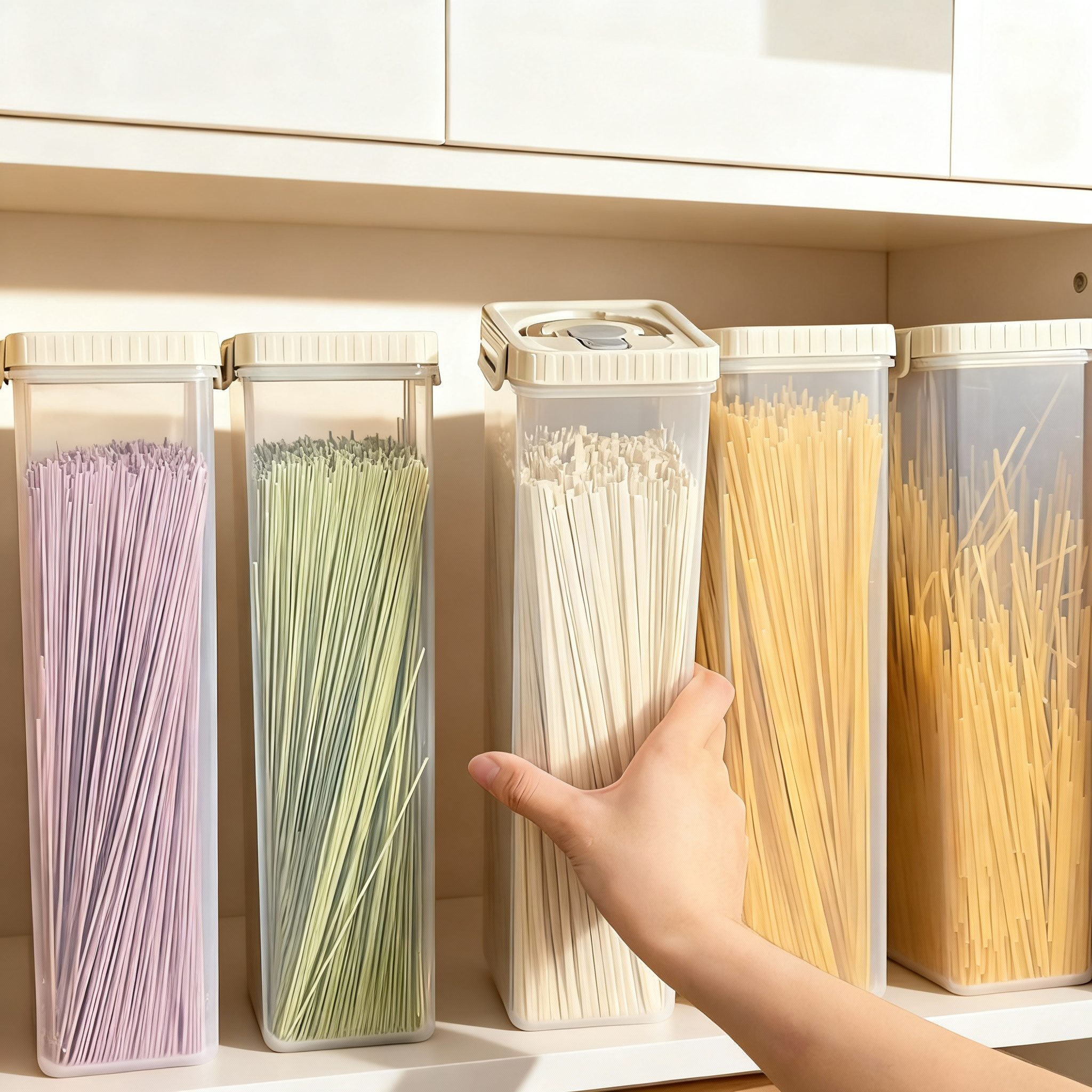 Noodles Sealed Storage Box Wit - مراجعة Food Storage Drawer Organizer وسعره