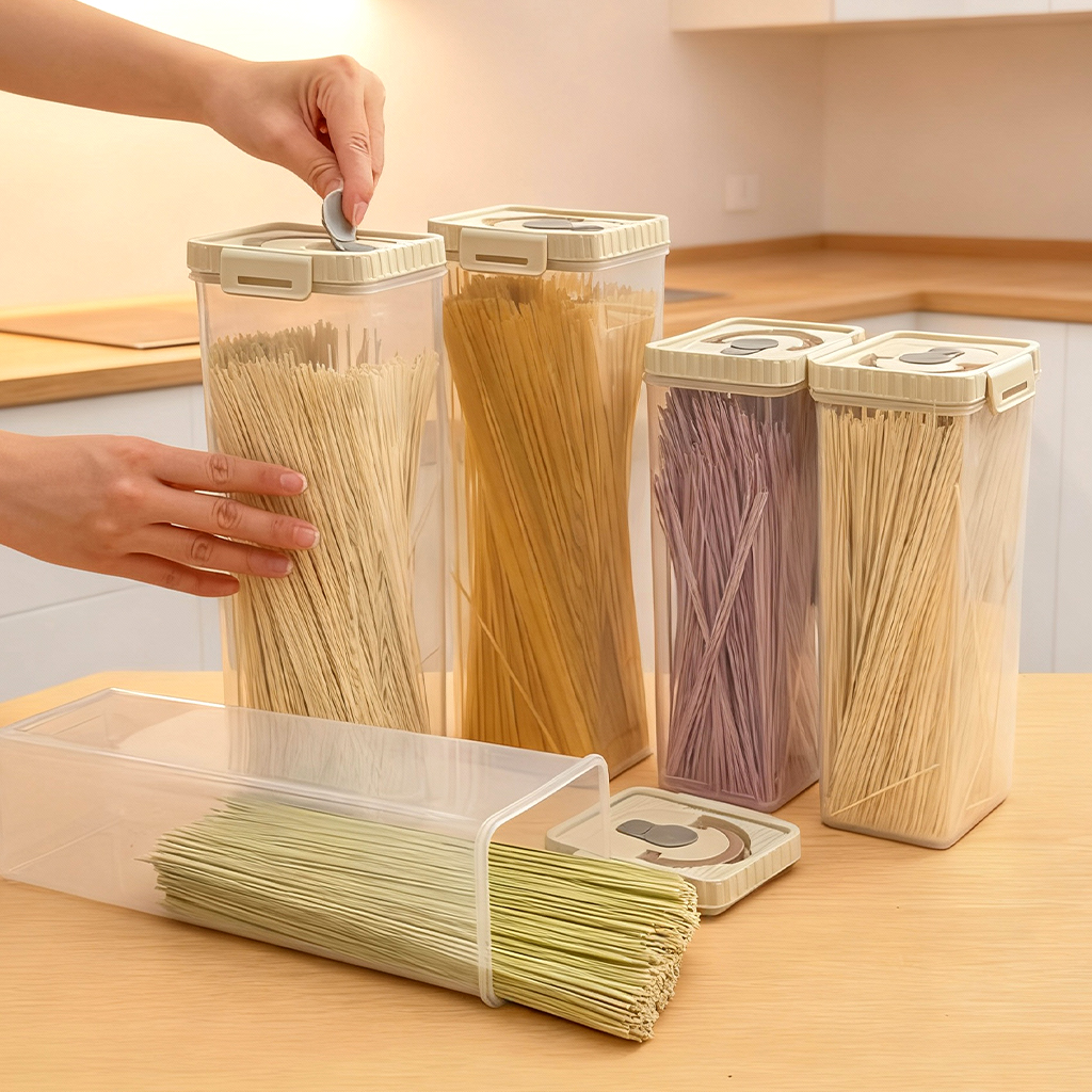 Noodles Sealed Storage Box Wit - مراجعة Food Storage Drawer Organizer وسعره