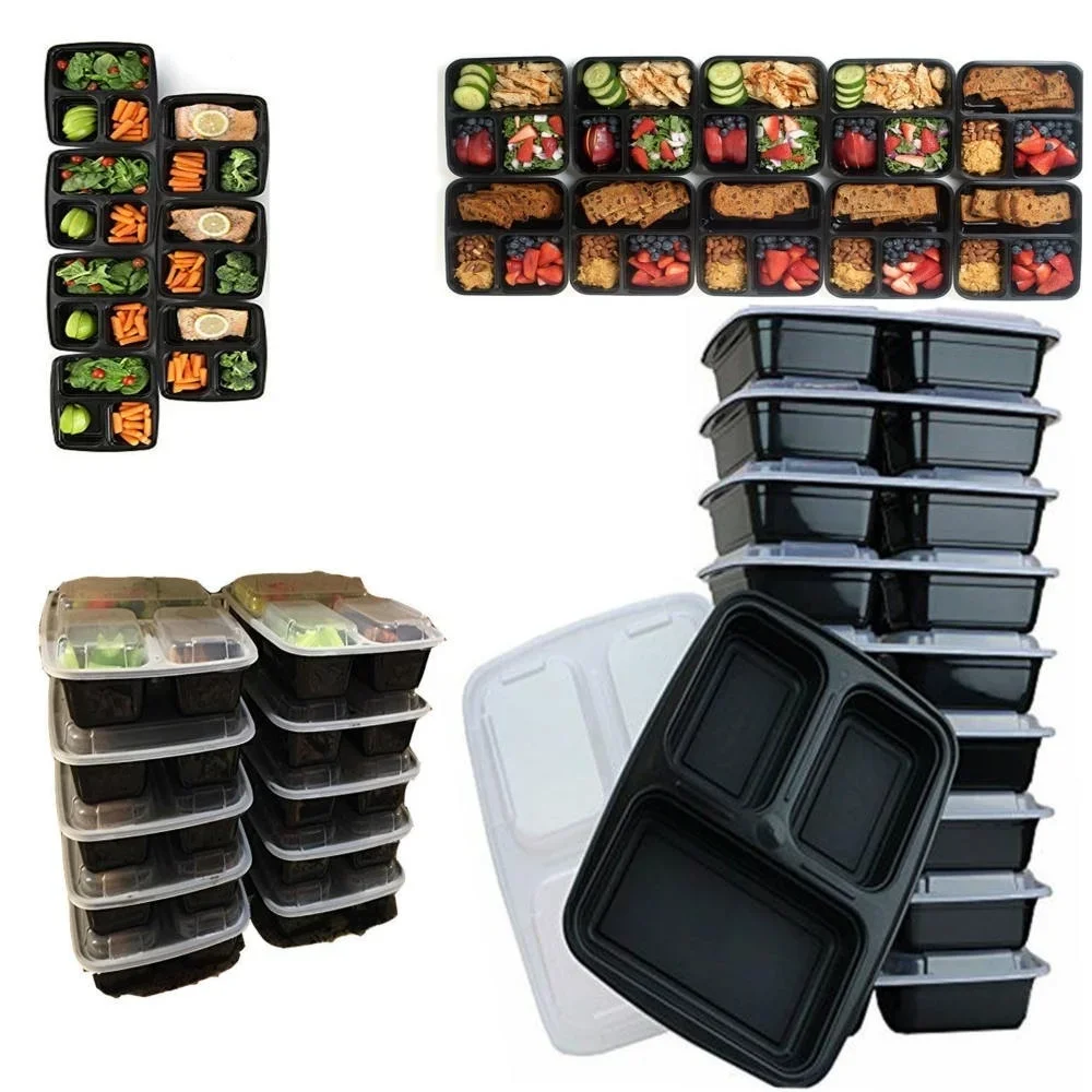7 Pack 3 Compartment Meal Prep - مراجعة Food Storage Quart وسعره