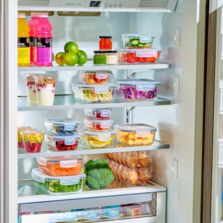 40pc Set Glass Food Storage Co - مراجعة Food Storage Lunch Box وسعره