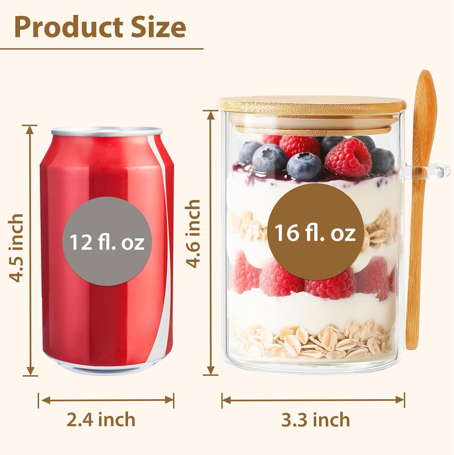 6 Pack Overnight Oats Containe - مراجعة Glass Meal Prep Container وسعره