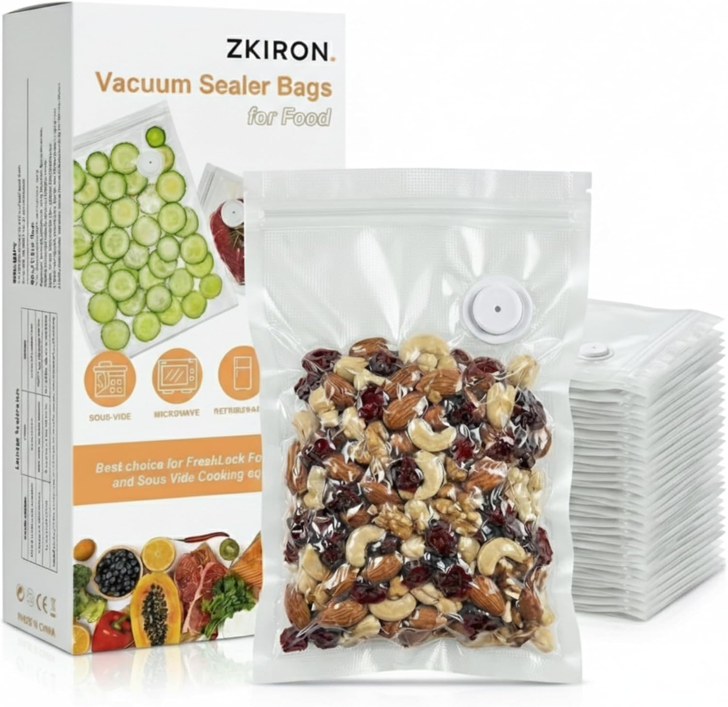 Reusable Vacuum Sealer Bags, 2 - مراجعة Food Storage Zipper وسعره