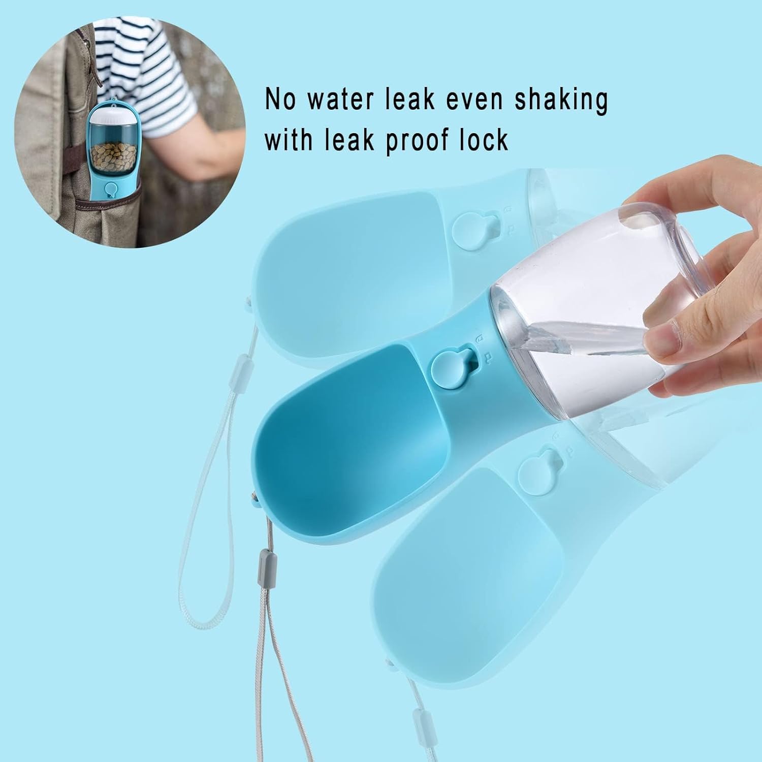 Dog Water Bottle with Food Con - مراجعة Food Storage Necessities وسعره