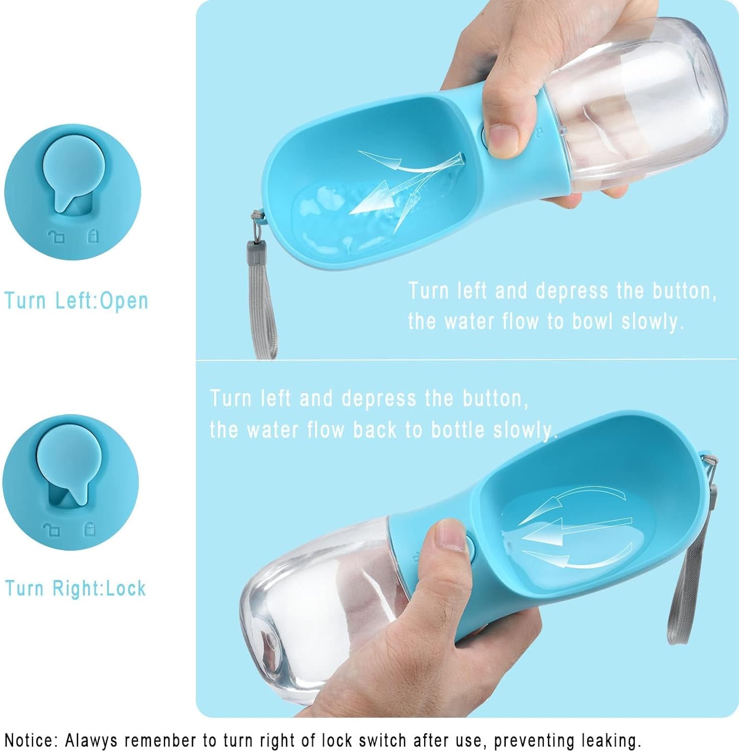 Dog Water Bottle with Food Con - مراجعة Food Storage Necessities وسعره