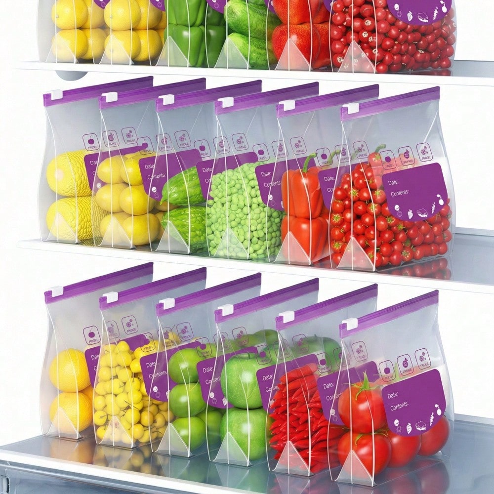 3 Color Zipper Food Storage Ba - مراجعة Food Storage Zipper وسعره