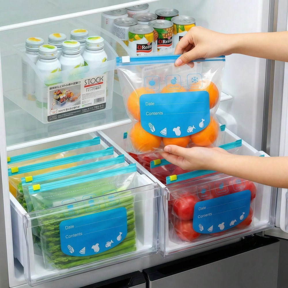 3 Color Zipper Food Storage Ba - مراجعة Food Storage Zipper وسعره