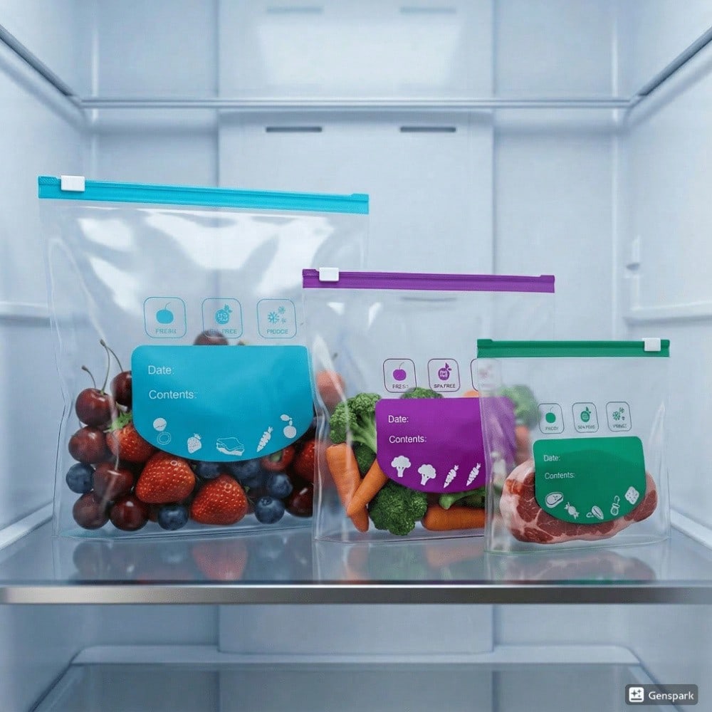 3 Color Zipper Food Storage Ba - مراجعة Food Storage Zipper وسعره