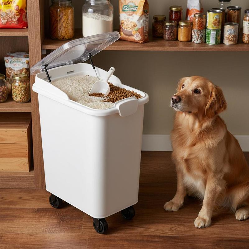 Food Ingredient Bin 21Gallon/8 - مراجعة Food Storage With Wheels وسعره