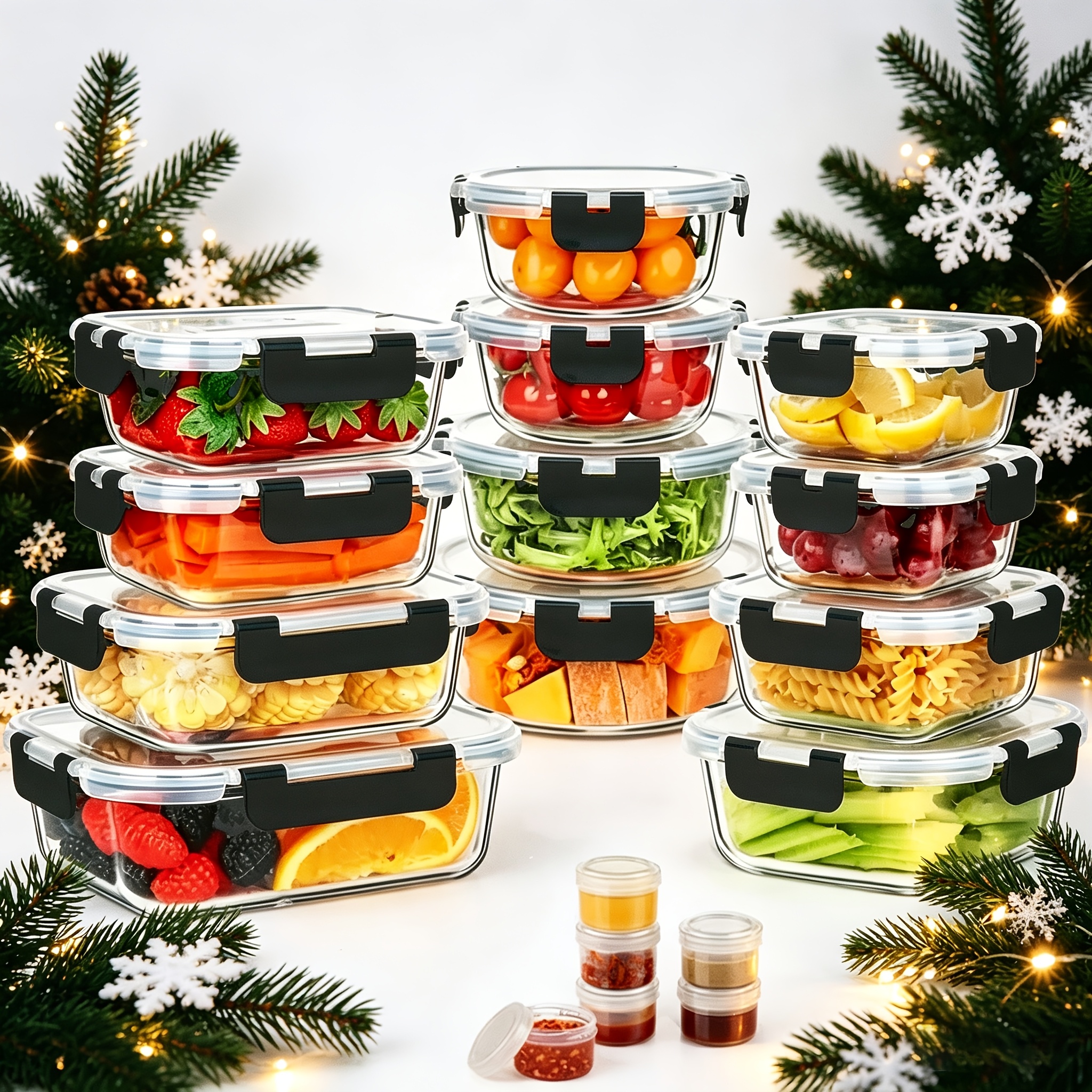17pcs Glass Food Storage Conta - مراجعة Glass Meal Prep Container وسعره