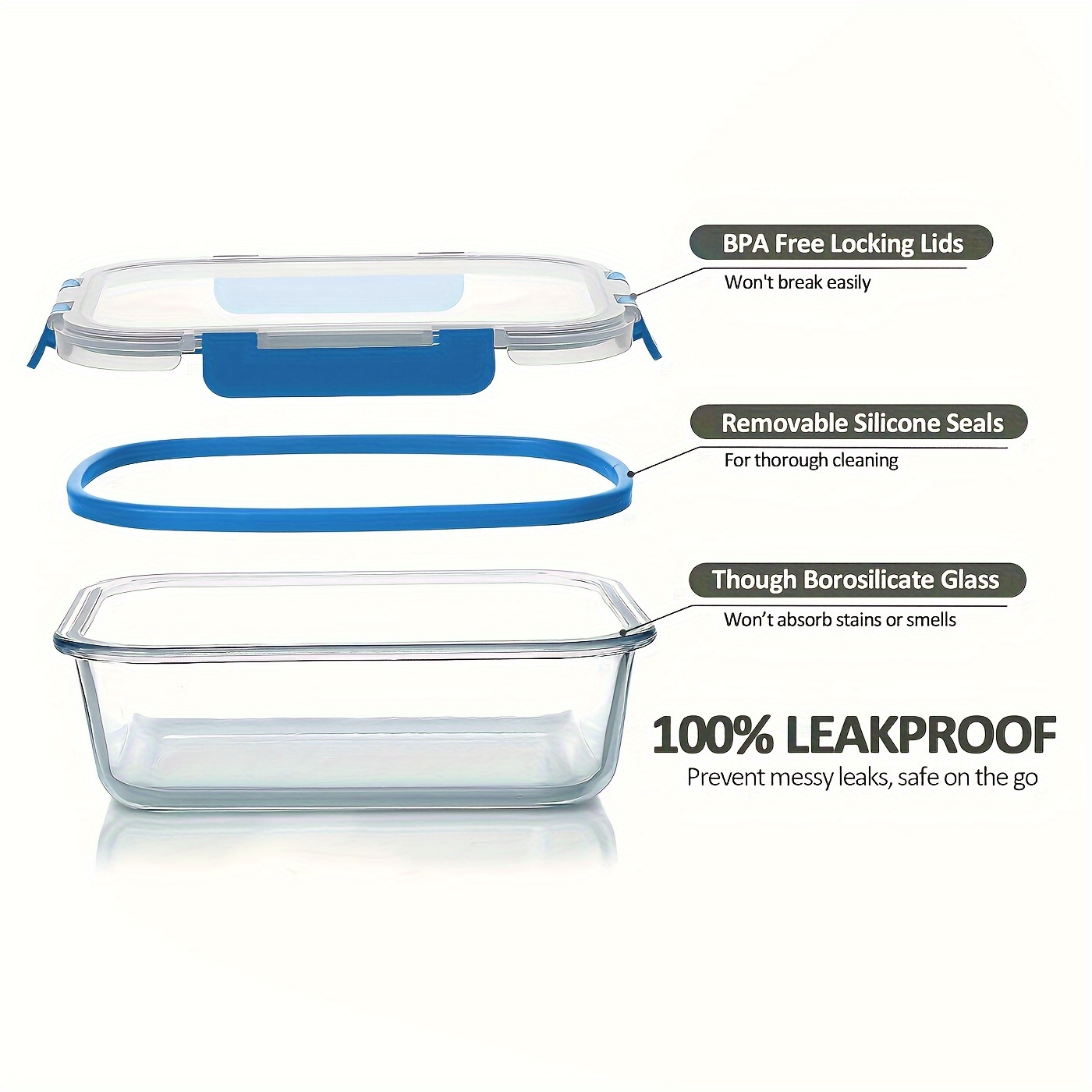 17pcs Glass Food Storage Conta - مراجعة Glass Meal Prep Container وسعره