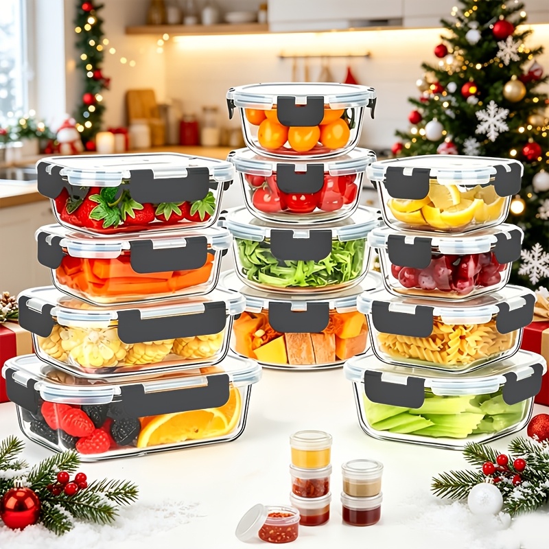 17pcs Glass Food Storage Conta - مراجعة Glass Meal Prep Container وسعره