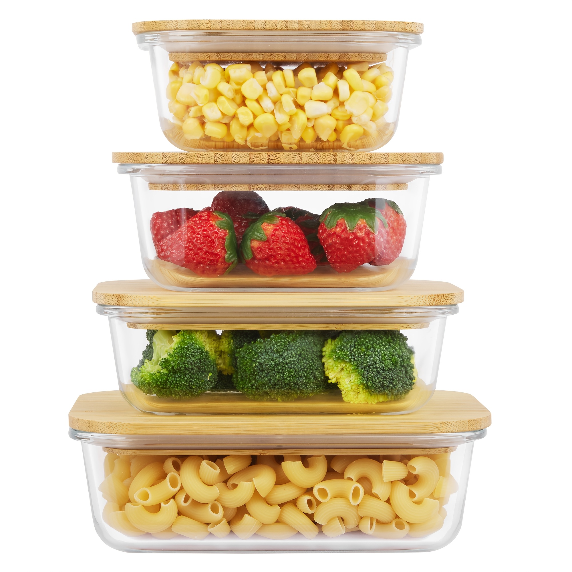 8pcs(4pcs Containers And 4pcs  - مراجعة Food Storage Lunch Box وسعره