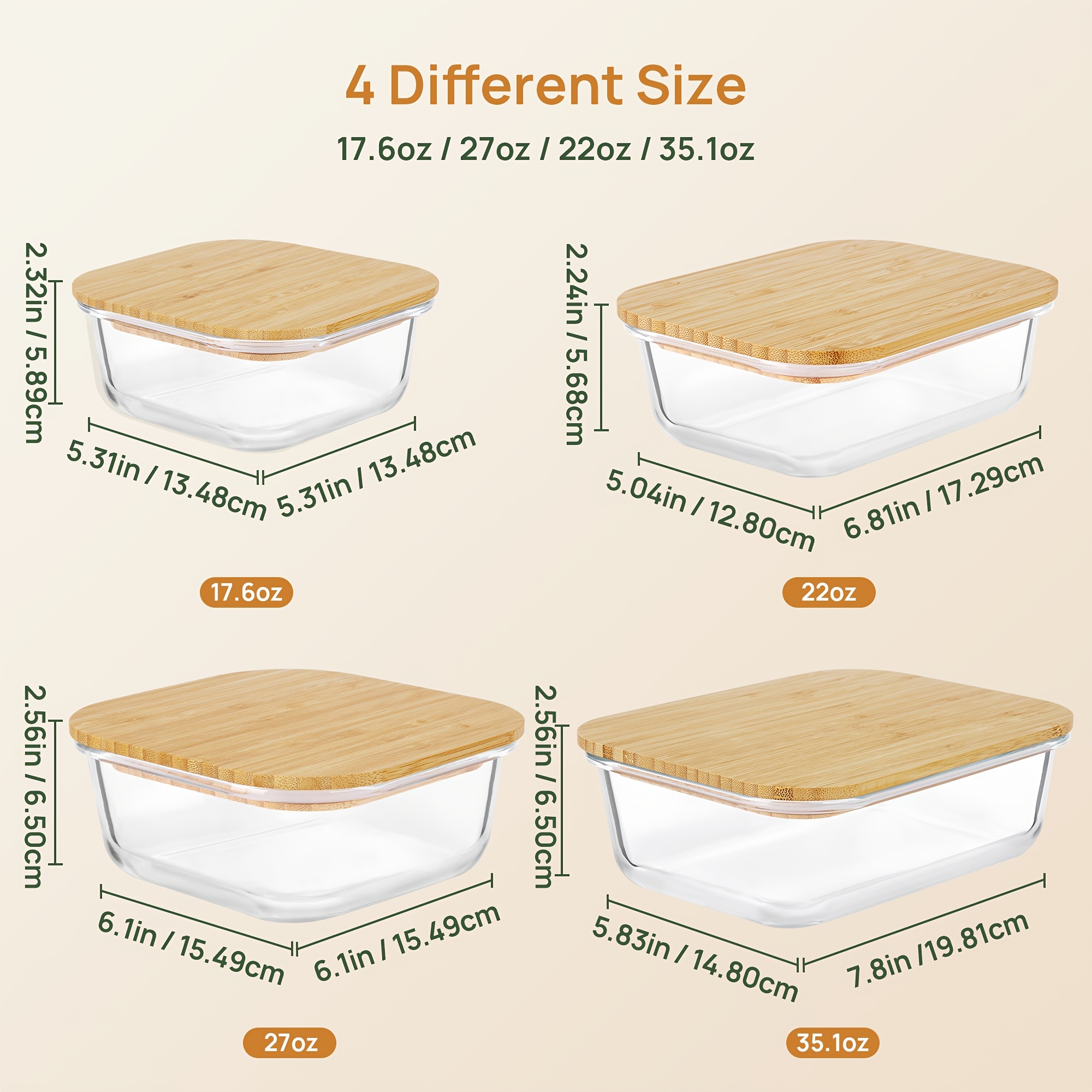 8pcs(4pcs Containers And 4pcs  - مراجعة Food Storage Lunch Box وسعره