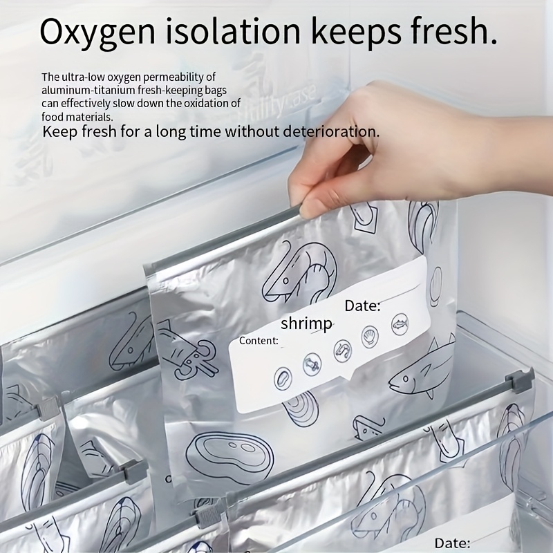 10/60pcs Aluminum Foil Storage - مراجعة Food Storage Silicone Bags وسعره
