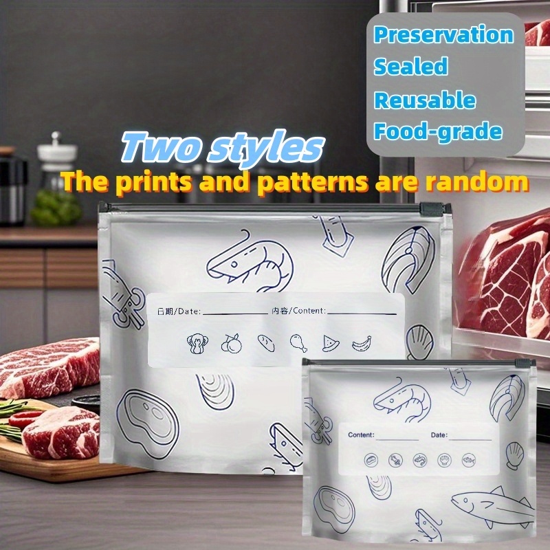 10/60pcs Aluminum Foil Storage - مراجعة Food Storage Silicone Bags وسعره