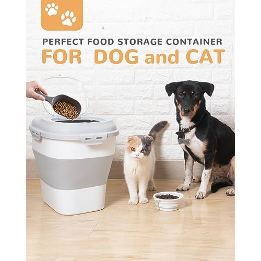 30-35 Lbs Dog Food Storage Con - مراجعة Food Storage With Wheels وسعره