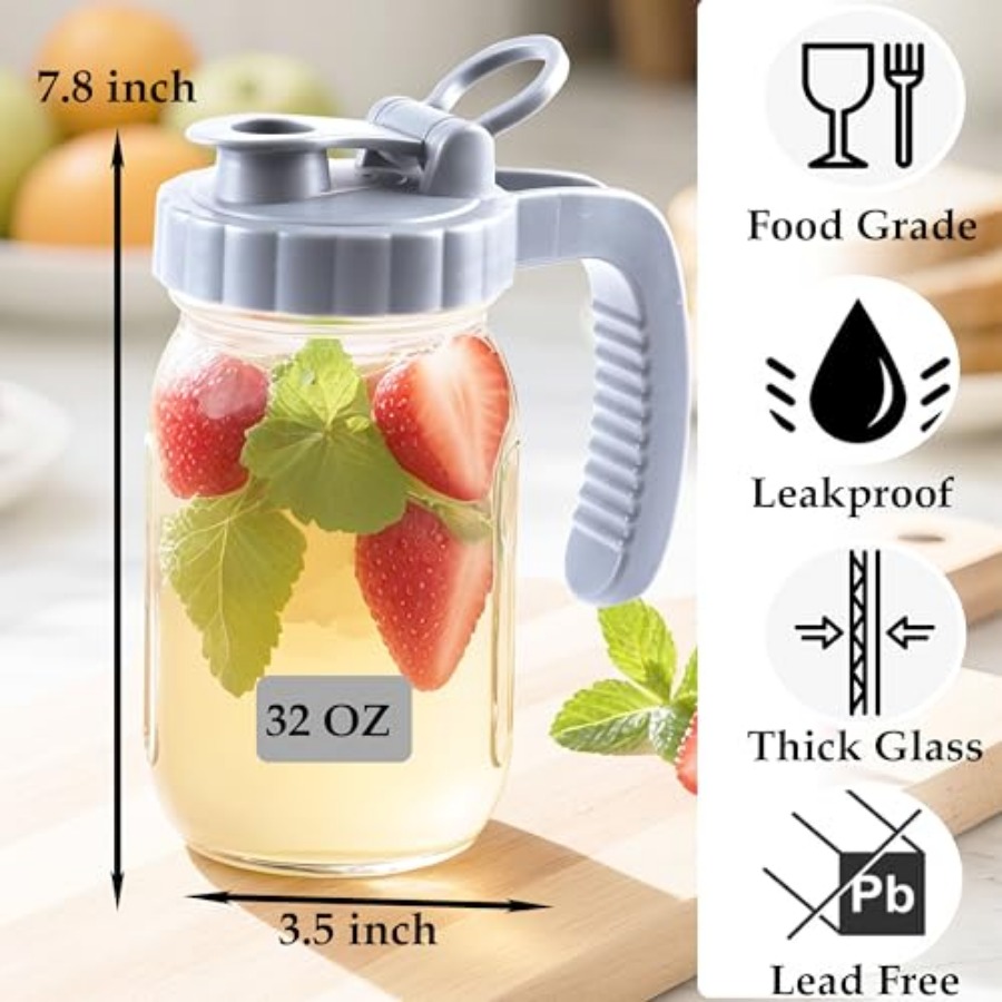 Glass Mason Jar Pitchers With  - مراجعة Mason Jar Wide Mouth وسعره