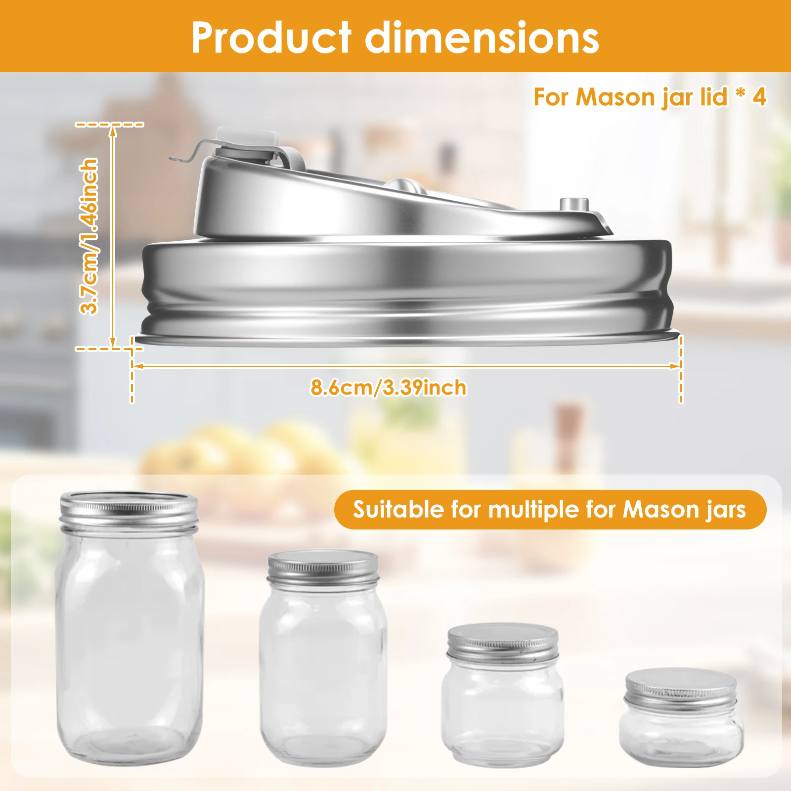 4 Pcs Regular Mouth Ball Mason - مراجعة Mason Jar Wide Mouth وسعره