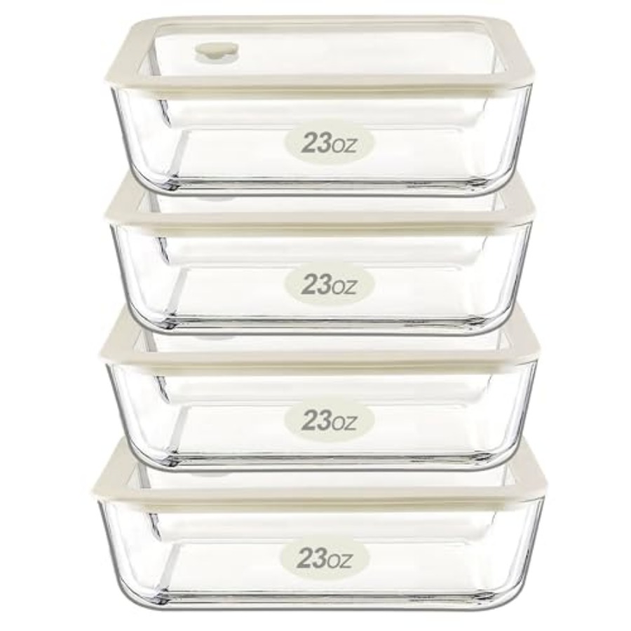 Glass Food Container Set with  - مراجعة Glass Meal Prep Container وسعره