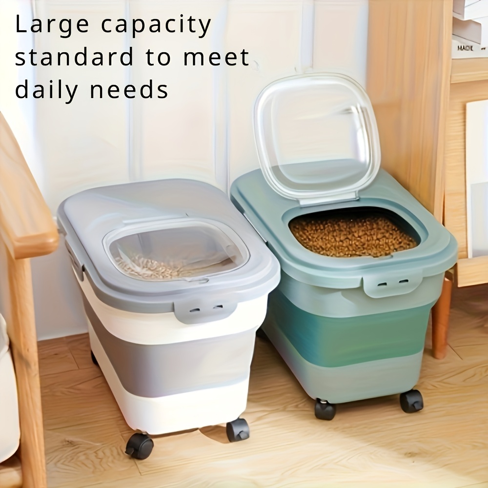 Large Capacity Square Plastic  - مراجعة Food Storage With Wheels وسعره