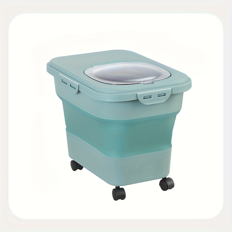 Large Capacity Square Plastic  - مراجعة Food Storage With Wheels وسعره