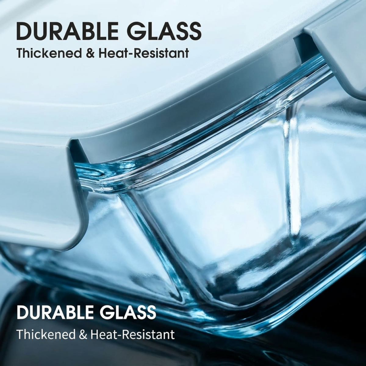 Sky Blue Glass Food Storage Co - مراجعة Glass Meal Prep Container وسعره