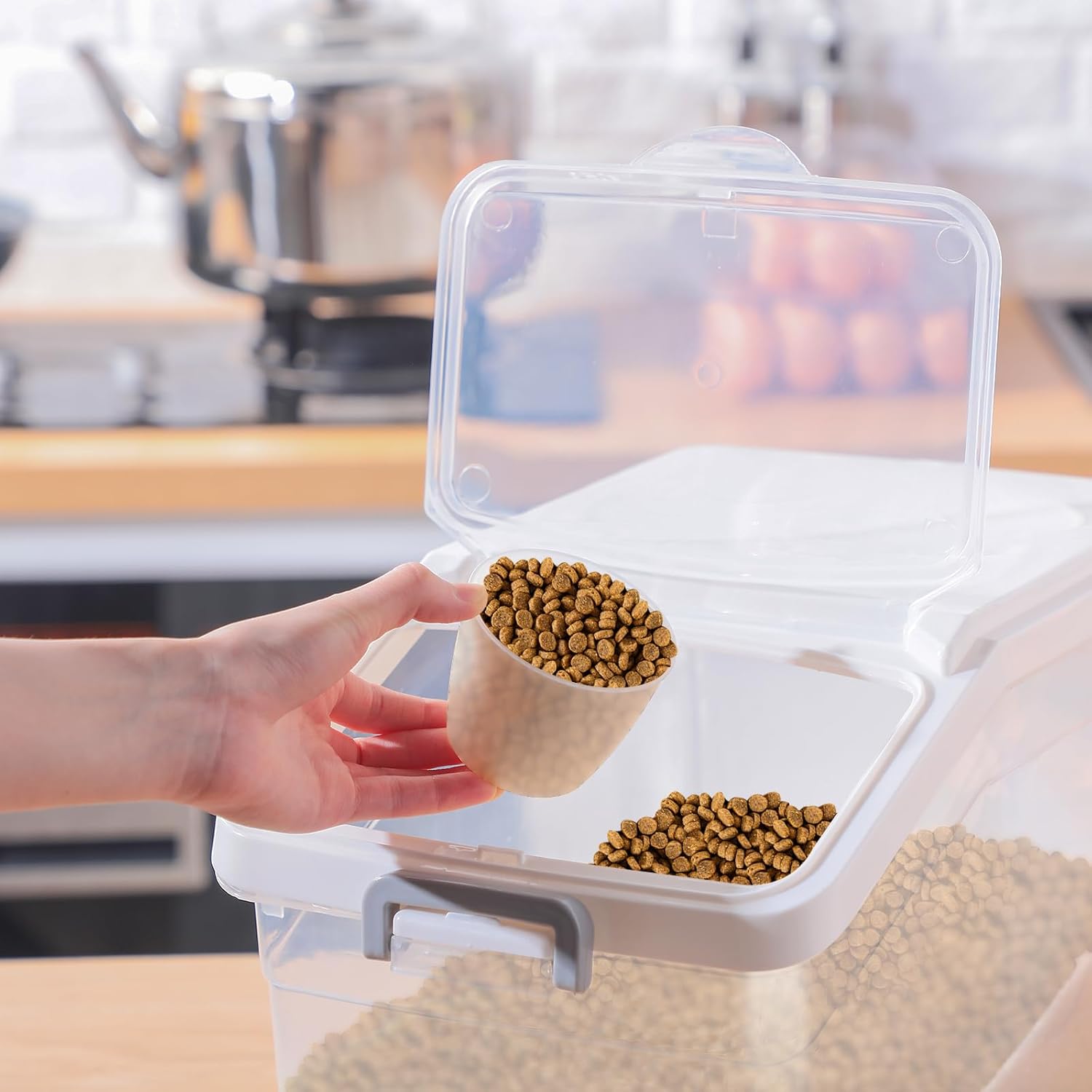 4-Pack Airtight Rice Storage C - مراجعة Food Storage With Wheels وسعره