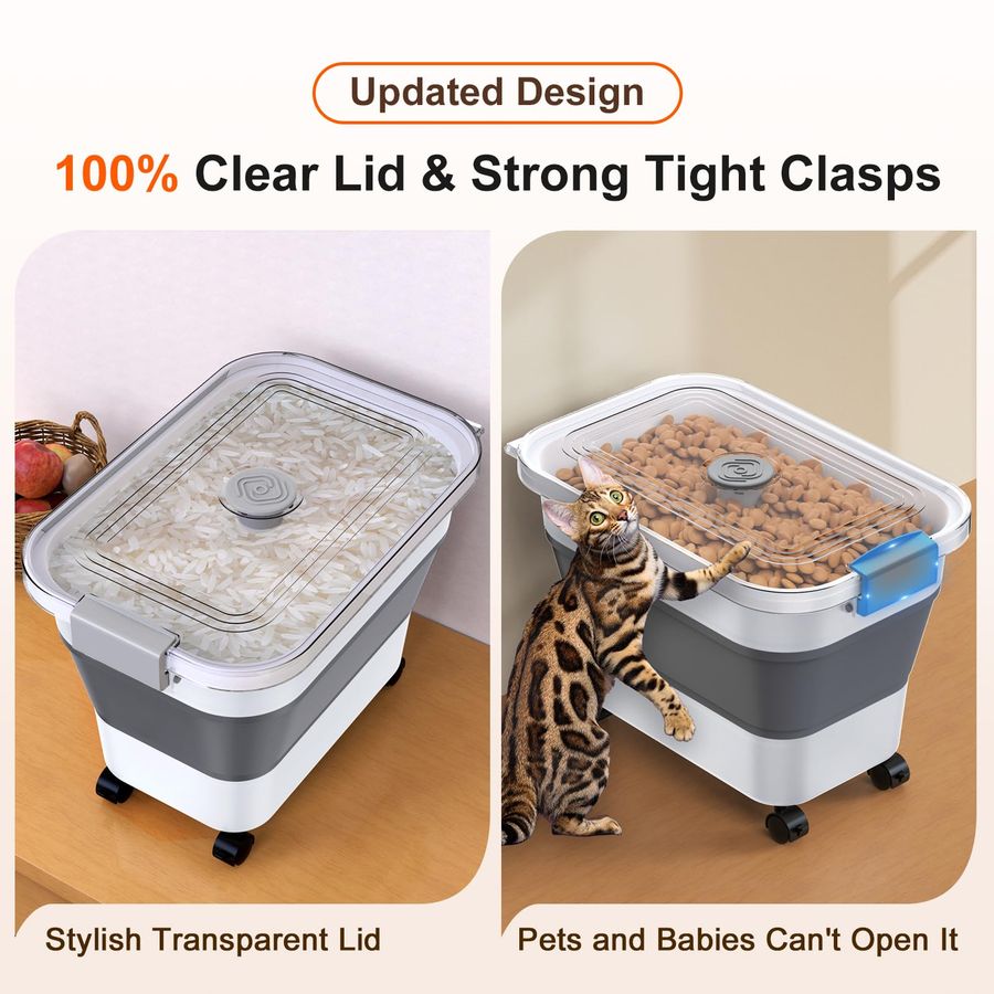 Storage Container, Collapsible - مراجعة Food Storage With Wheels وسعره