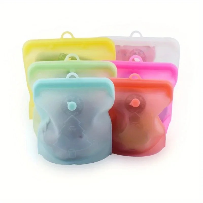 1Pc Food storage and fresh sto - مراجعة Food Storage Silicone Bags وسعره
