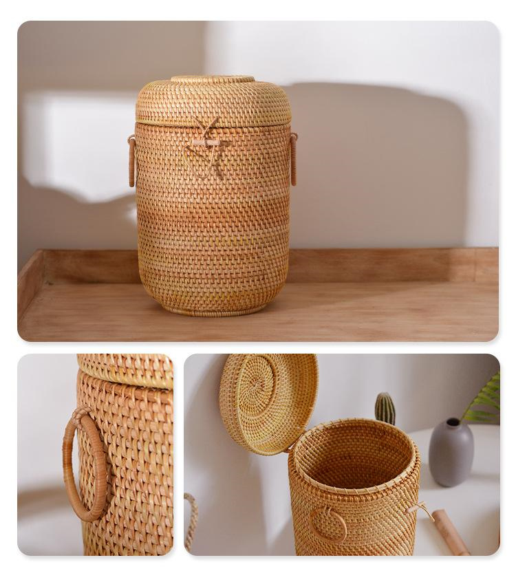 Handwoven Rattan Tea Storage B - مراجعة Food Storage Quart وسعره