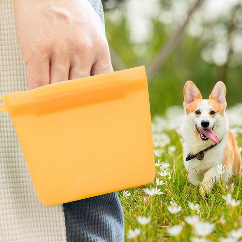 Silicone Dog Treat Bag Outdoor - مراجعة Food Storage Silicone Bags وسعره