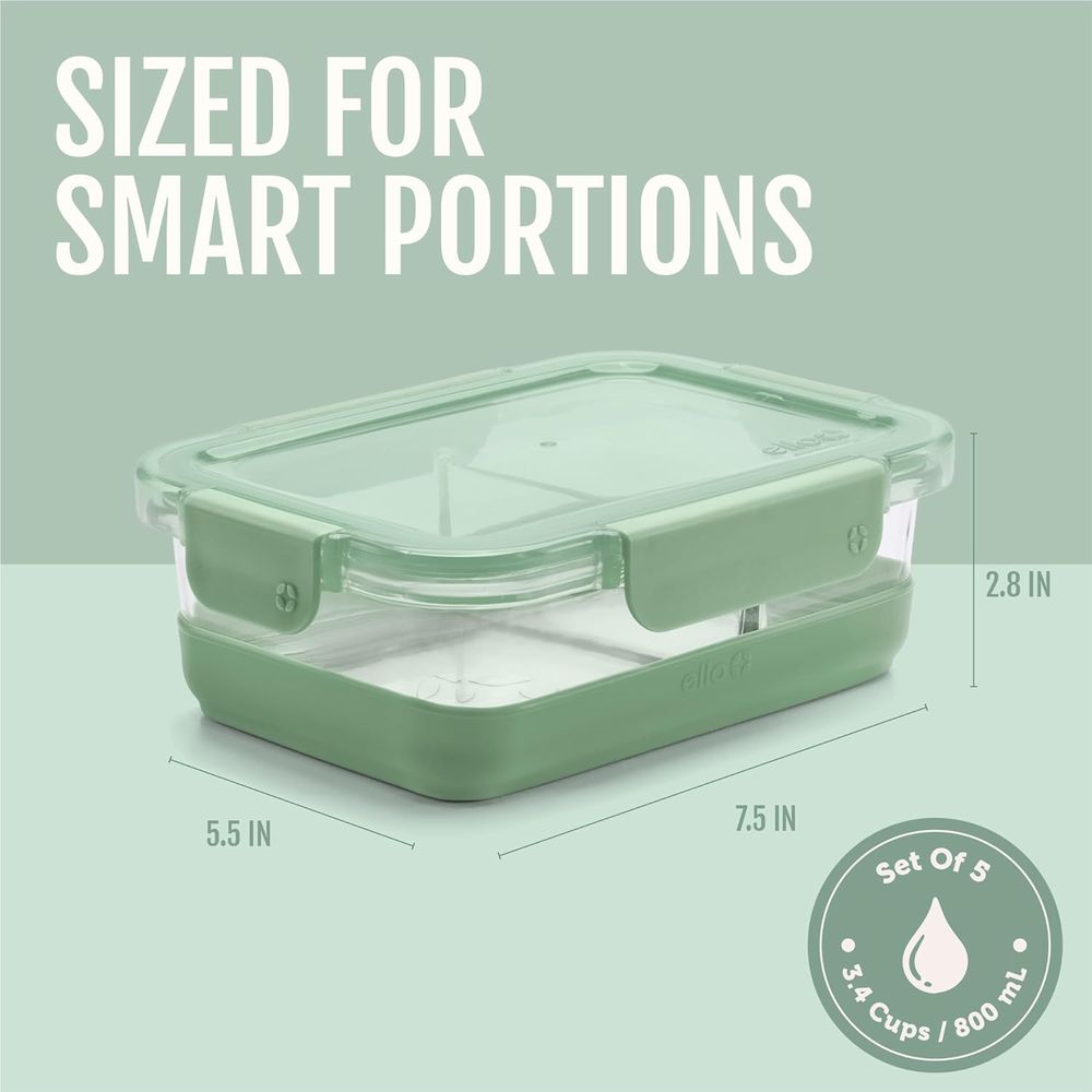 Refresh 3.4 Cup Divided Meal P - مراجعة Glass Meal Prep Container وسعره