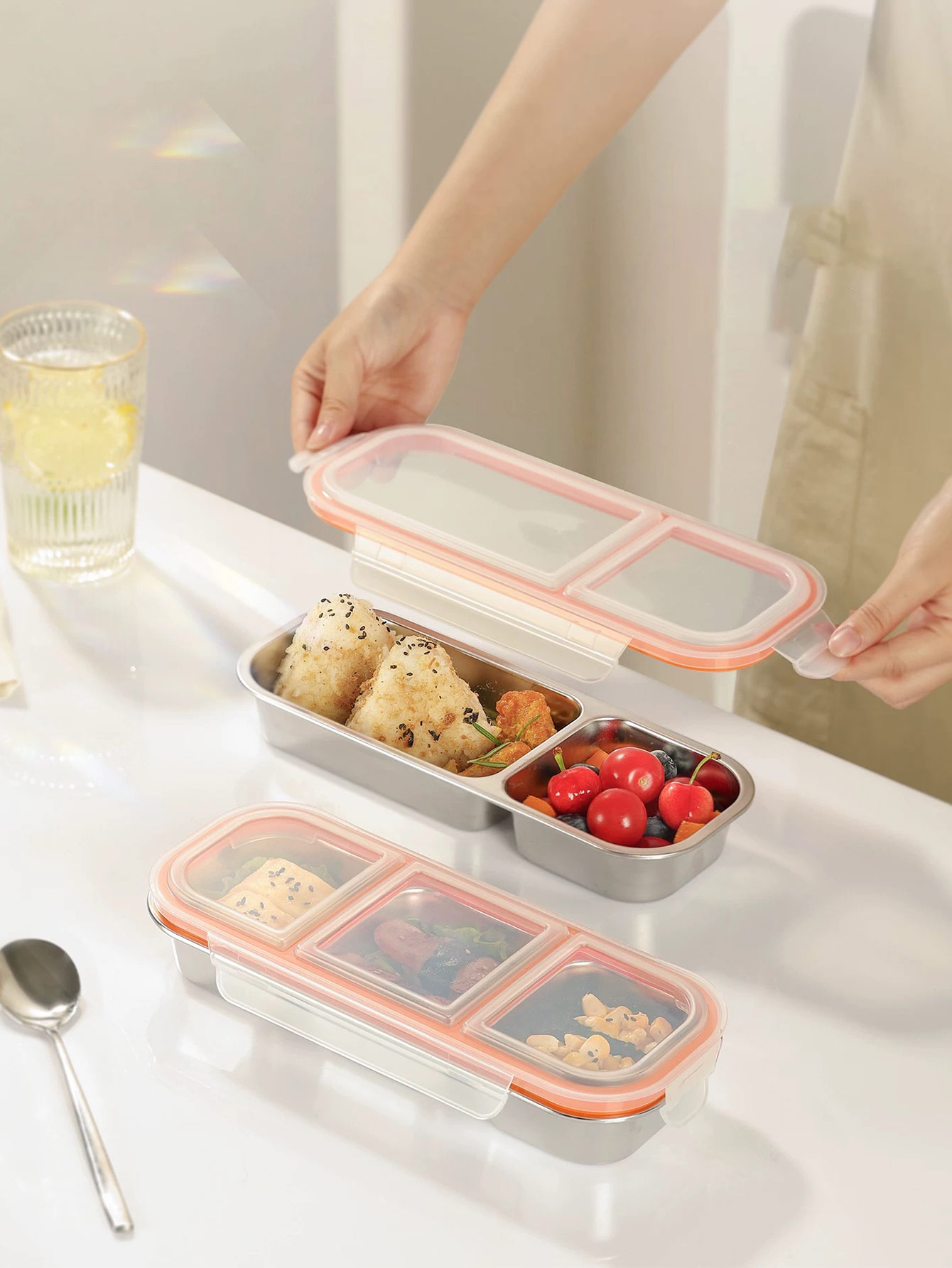 Stainless Steel Light Food Min - مراجعة Food Storage Drawer Organizer وسعره