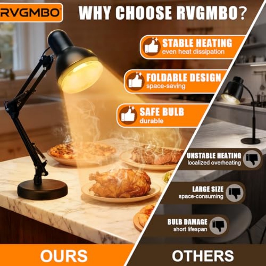 Portable Food Heat Lamp - [Fol - مراجعة Portable Food Warmer وسعره
