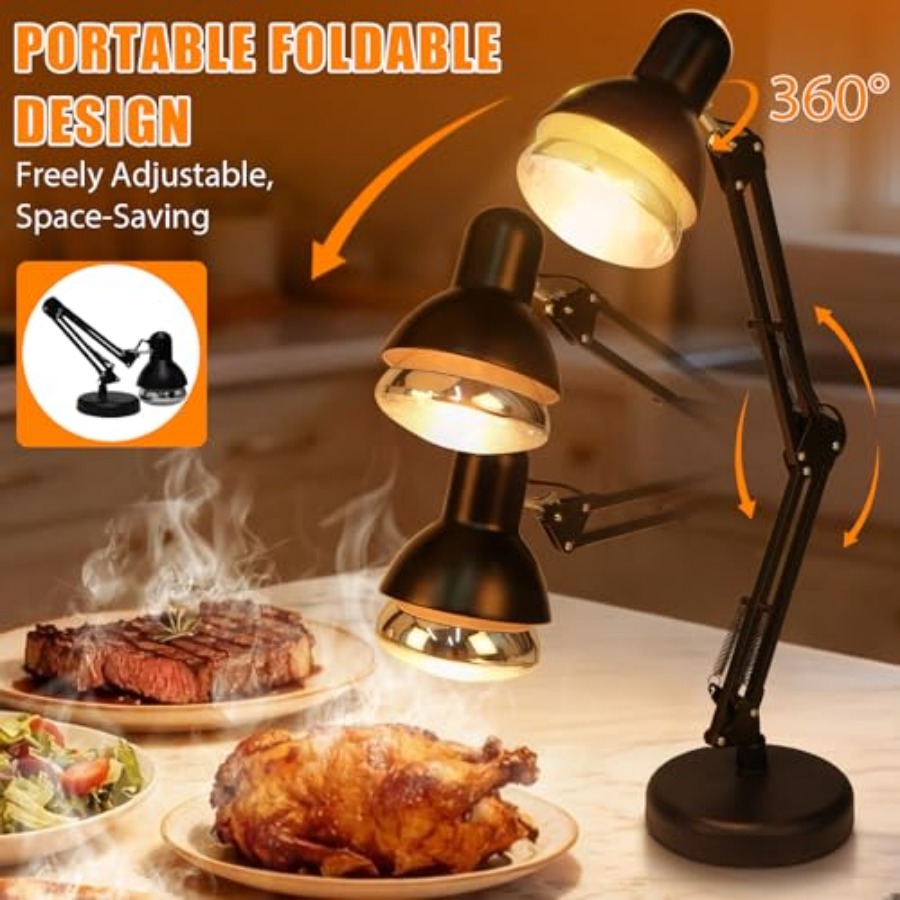 Portable Food Heat Lamp - [Fol - مراجعة Portable Food Warmer وسعره