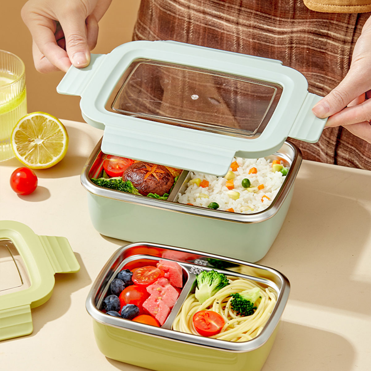 Microwave 304 Stainless Steel  - مراجعة Food Storage Drawer Organizer وسعره
