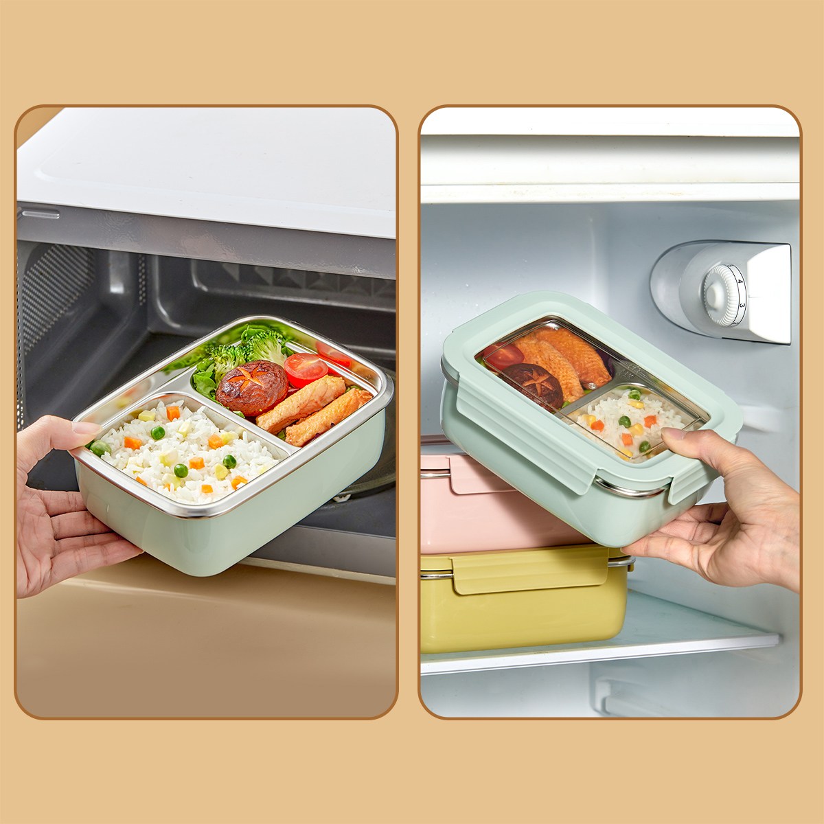 Microwave 304 Stainless Steel  - مراجعة Food Storage Drawer Organizer وسعره